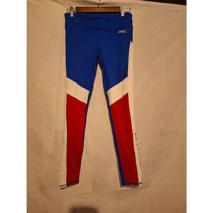 Le‎ Tigre Womens Athletic Yoga Style Pant Size Large Red White and Blue NEW